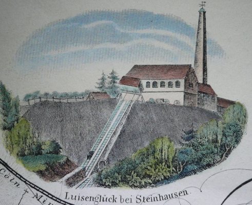 Historische Grafik der Zeche Louisenglck
