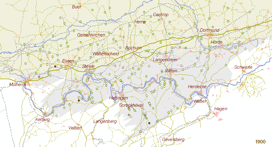 Zechenlandschaft um 1900