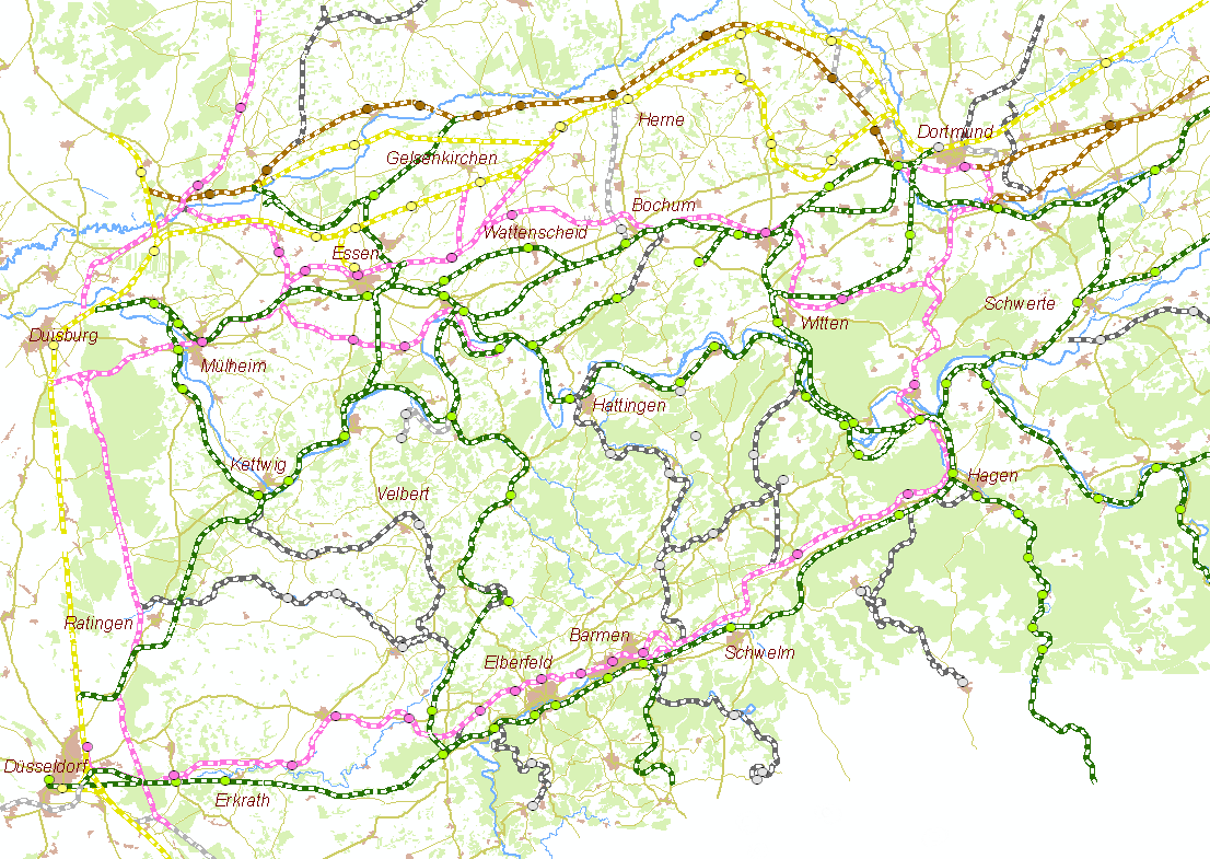 Grafische Übersicht Eisenbahnen nach Gesellschaften