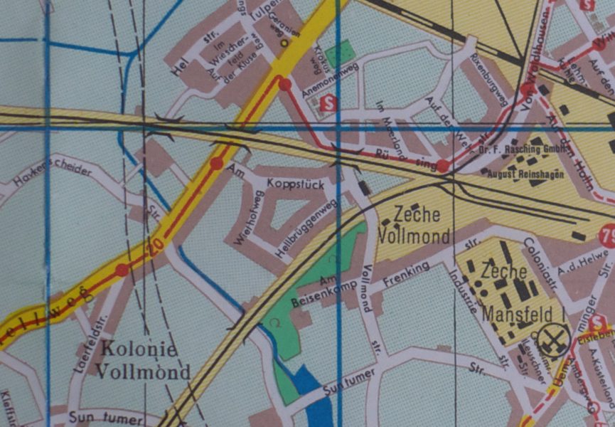 Stadtplan 60er Jahre Vollmond