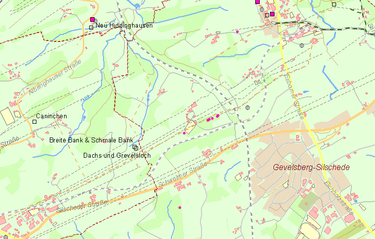 Übersichtskarte Zeche Dachs & Grevelsloch