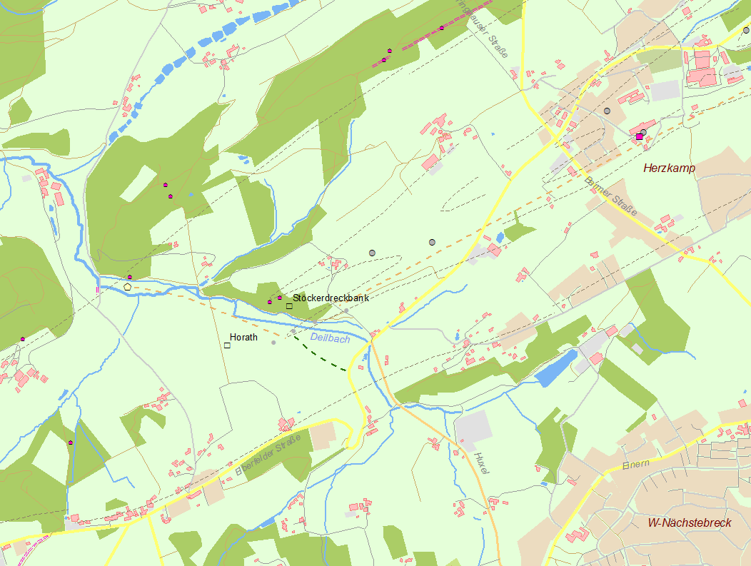 Karte Zeche Stöckerdreckbank