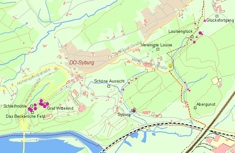 Karte Dortmund-Syburg
