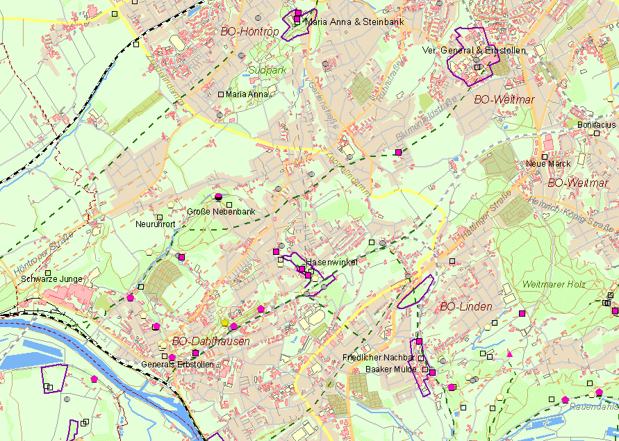 Aktuelle Karte Generaler Pferdebahn