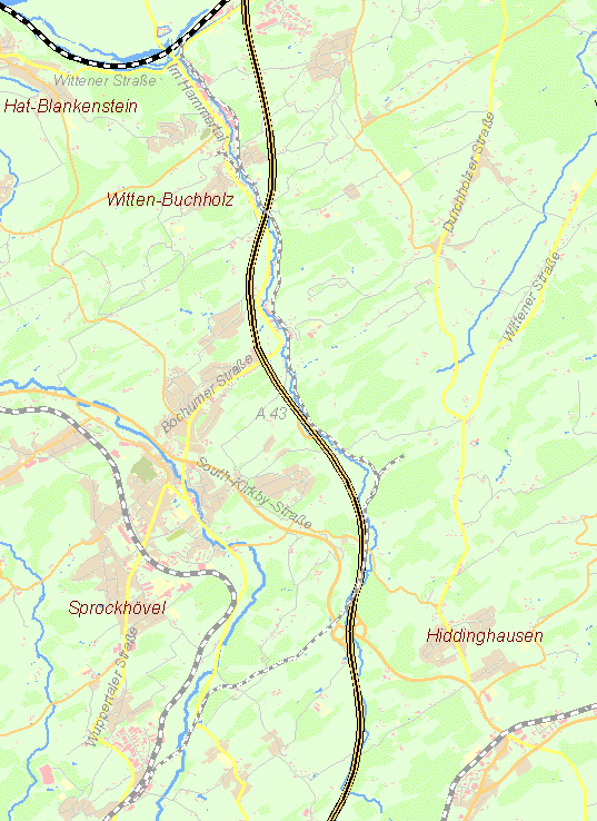 Karte Bossel-Blankensteiner Eisenbahn