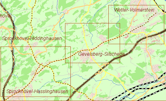 Aktuelle Karte Silscheder Kohlenweg