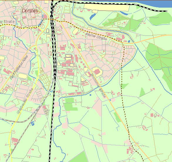 Gegenwartskarte Gahlener Kohlenweg