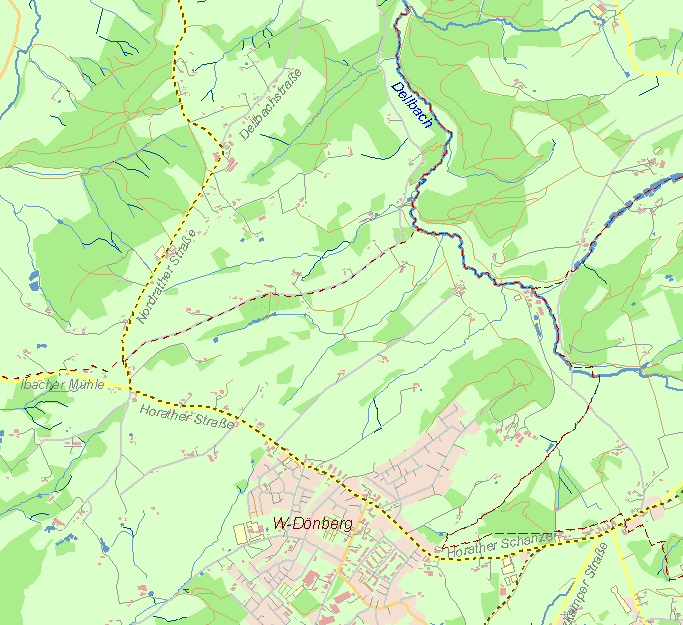 Karte Kohlenweg bei Windrath