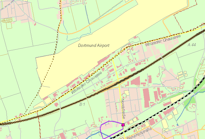 Detailkarte Niederhofer Kohlenweg - Holzwickede