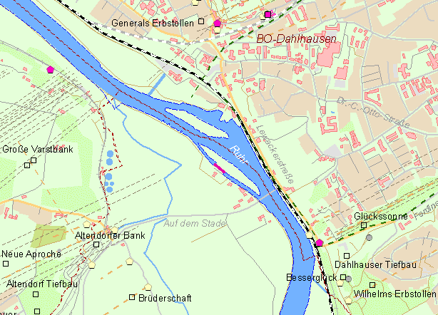 Karte Schleuse Dahlhausen