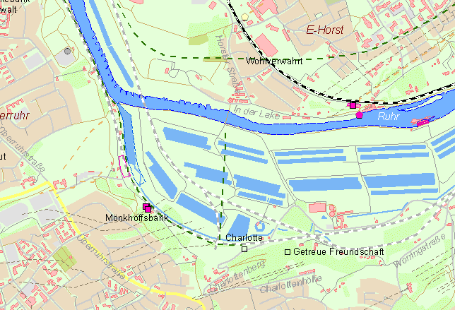 Karte Essen-Holtey