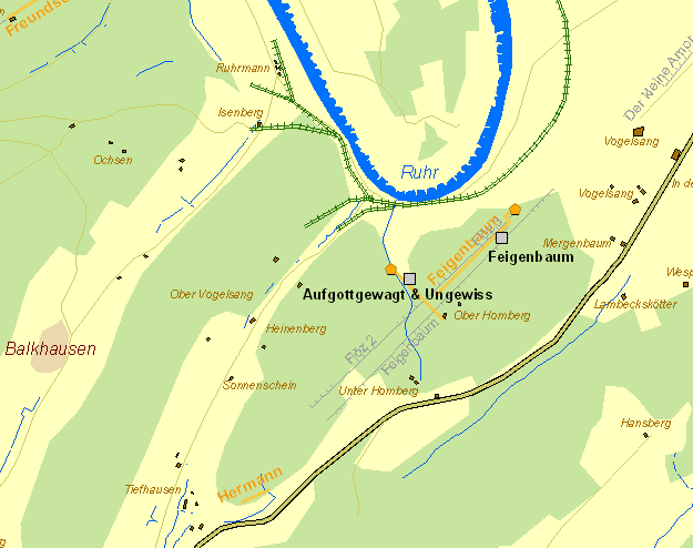 Historische Karte Zeche Feigenbaum