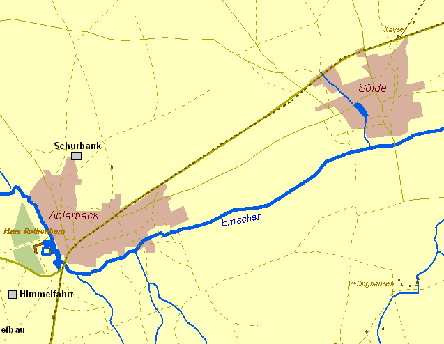 Historische Karte Niederhofer Kohlenweg