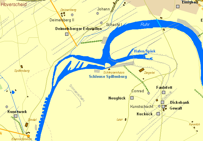 Historische Karte Schleuse Spillenburg