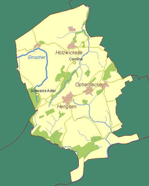 historische Karte von Holzwickede