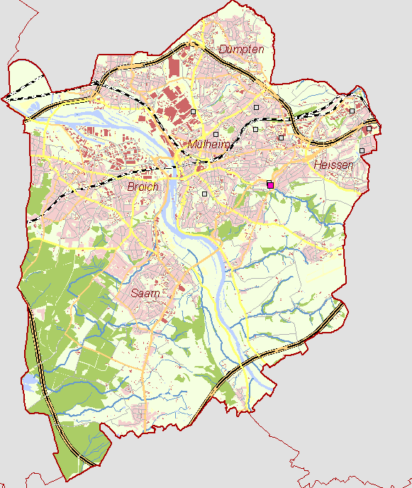 bersichtskarte von Mlheim a.d. Ruhr