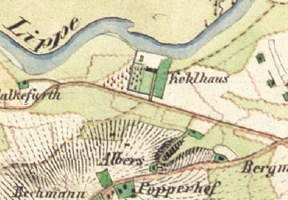 Karte Gahlen aus der preussischen Uraufnahme