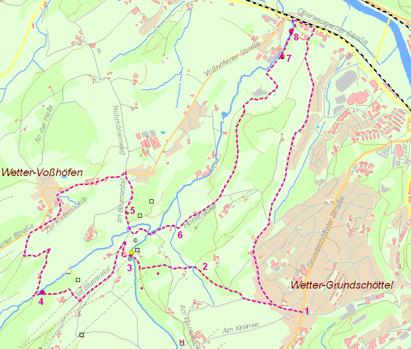 Karte Erbstollenweg